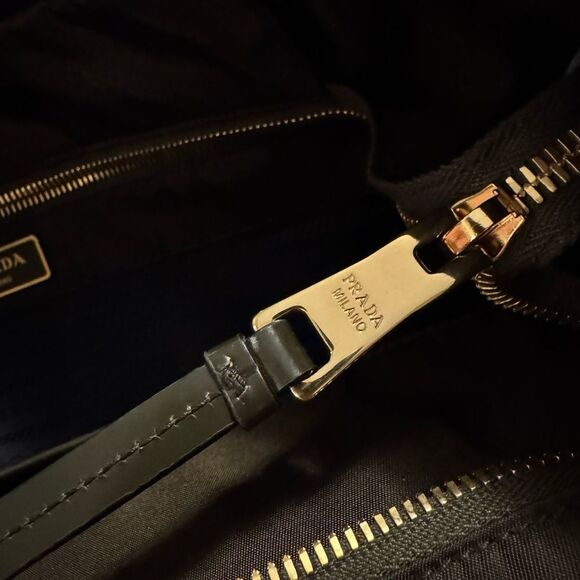 Prada Spazzolato-Trimmed Tessuto Shopping Tote. Very Good Condition - Picture 7 of 9